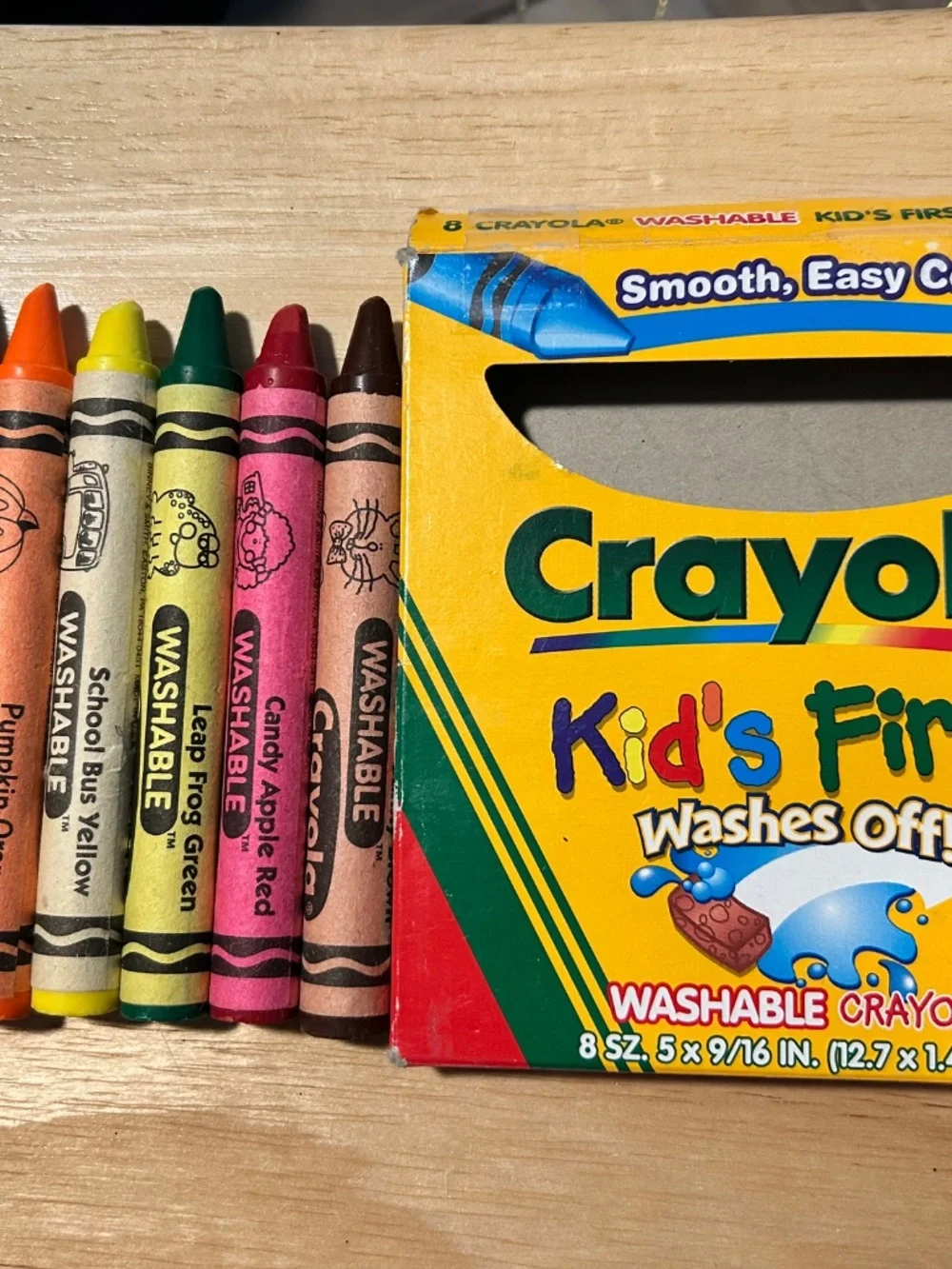 Crayola Kid's First Washes Off! Washable Crayons, w/ loose older singles LOT